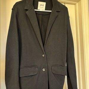 Aerie black French terry boyfriend blazer